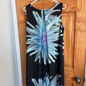 Frank Lyman Design Black Dress with Blue Floral Print